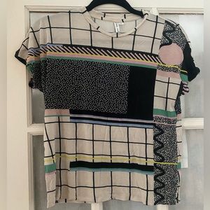 & Other Stories patterned abstract t shirt